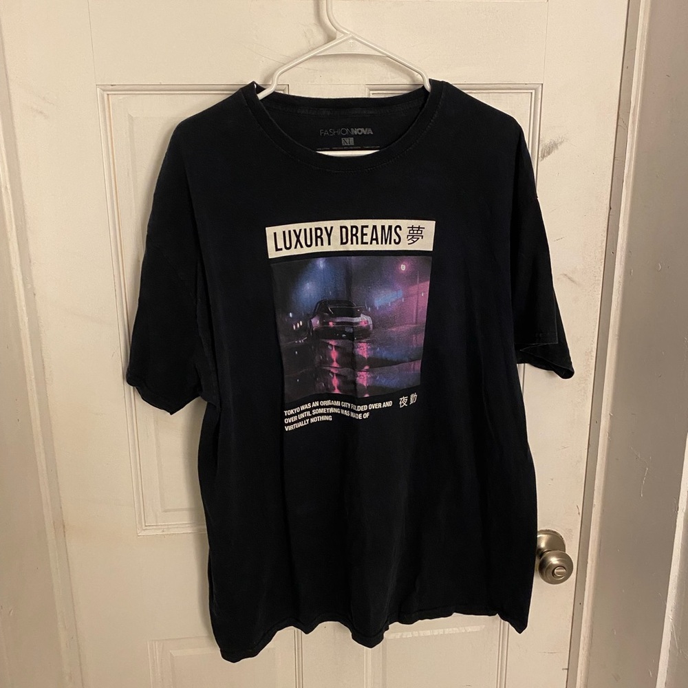 Fashion Nova Black Luxury Dreams Tee